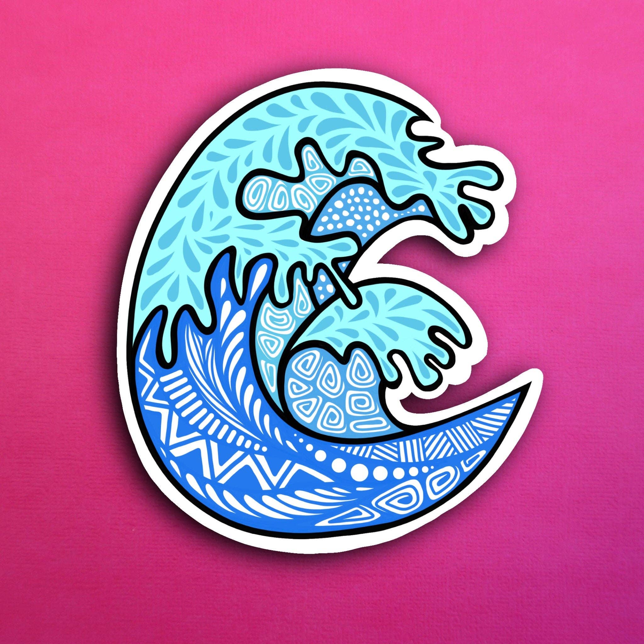Cool Wave Sticker Wave Waterproof Sticker – Zenspire Designs