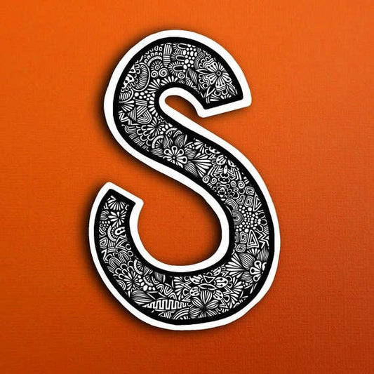 Small Block Letter S Waterproof Sticker