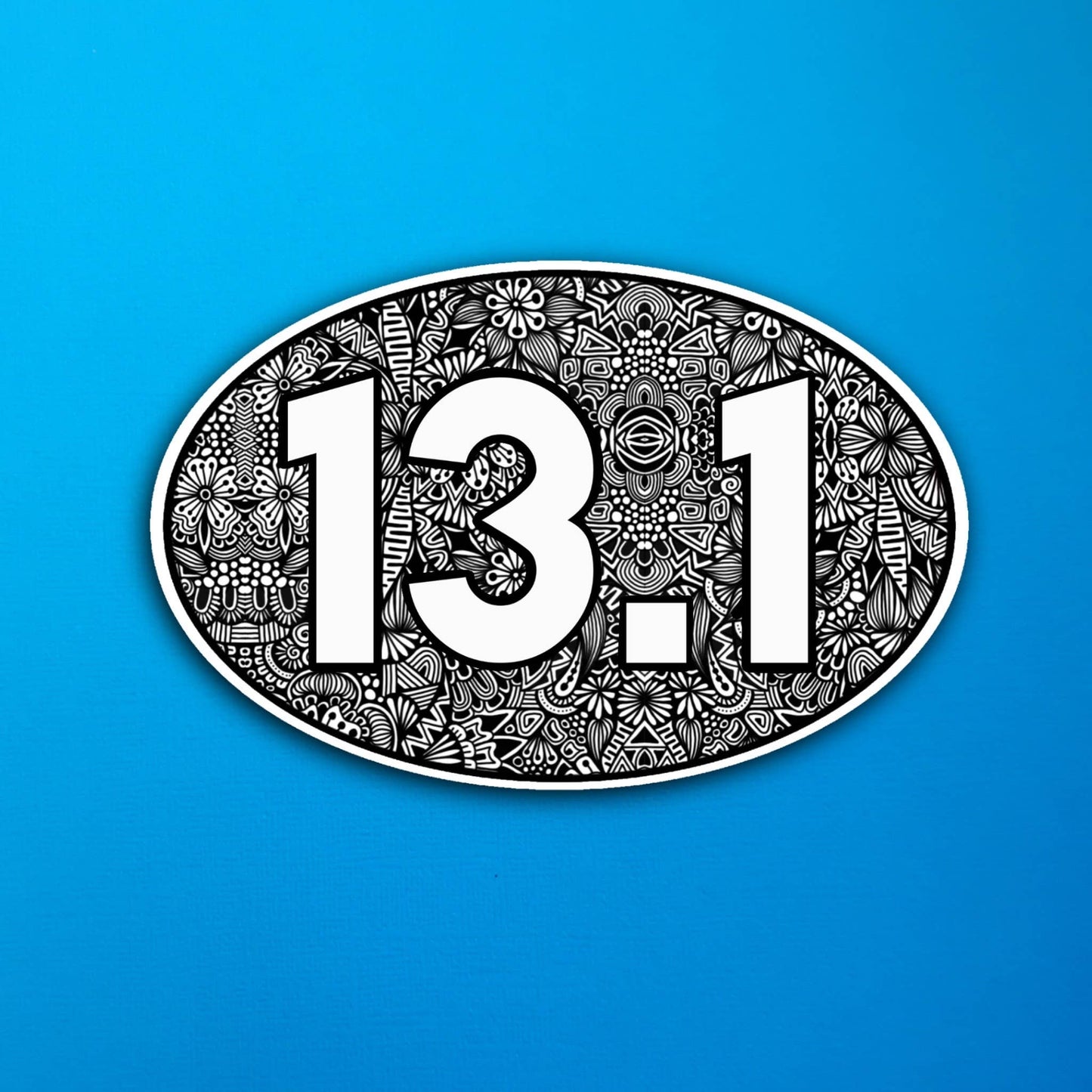 Marathon Oval 13.1 Waterproof Sticker