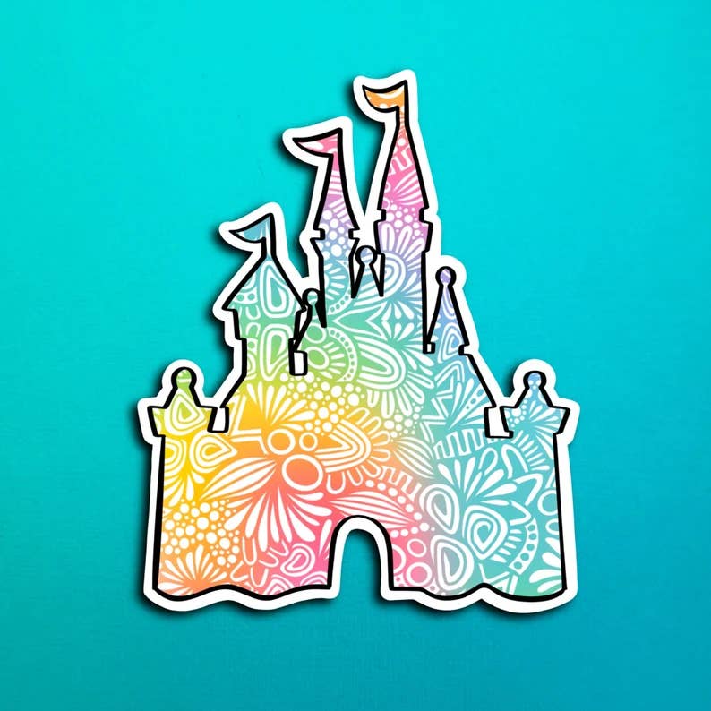 Magical Rainbow Castle Waterproof Sticker