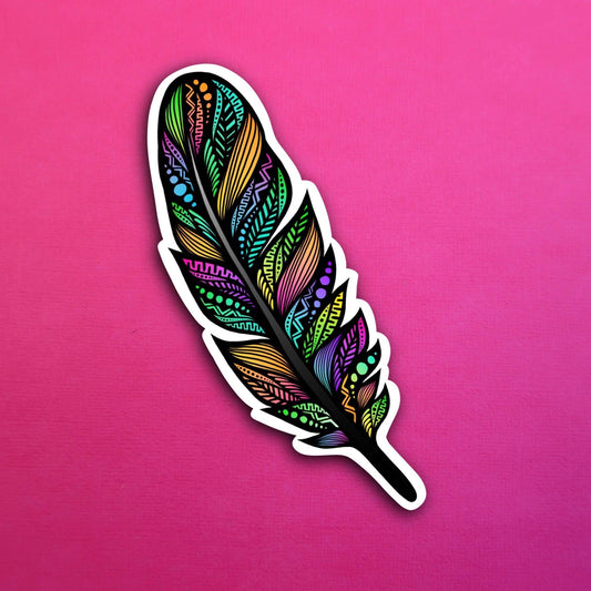 Feather Waterproof Sticker
