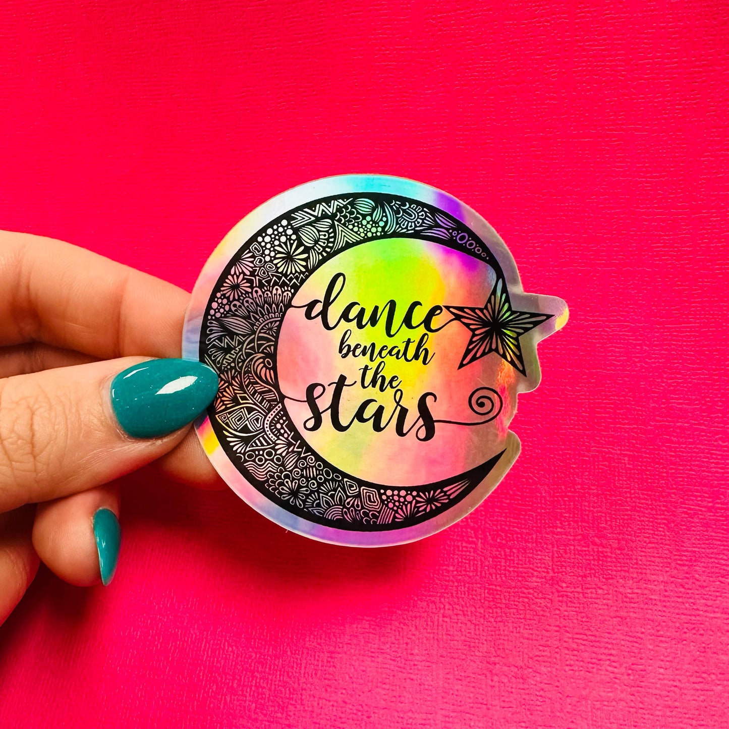 Holo Dance Beneath the Stars Waterproof Sticker