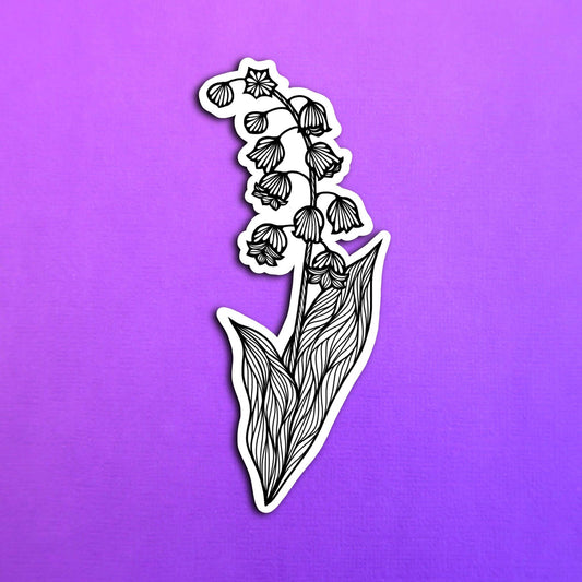 BW Lily May Birth Flower Waterproof Sticker