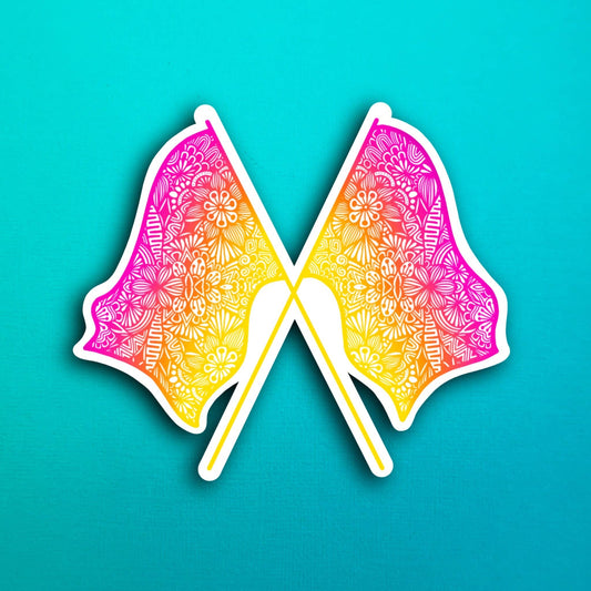 Colored Flag Waterproof Sticker