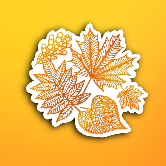 Fall leaves Waterproof Sticker