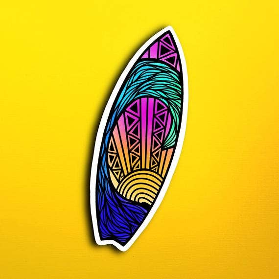 Surfboard Waterproof Sticker