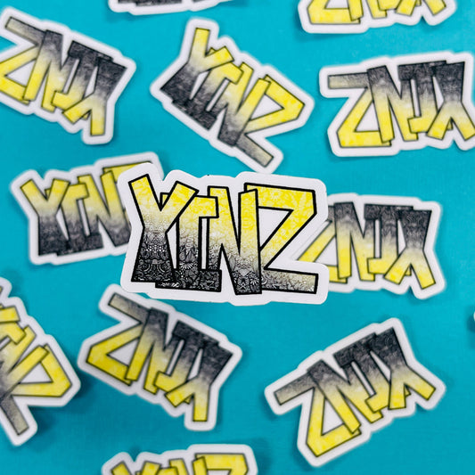 Mini Yellow Yinz Pittsburgh Waterproof Sticker