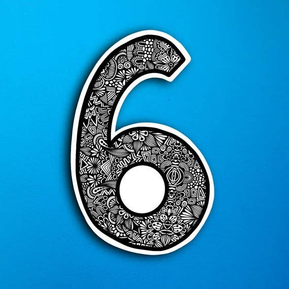 Small Block 6 Waterproof Sticker