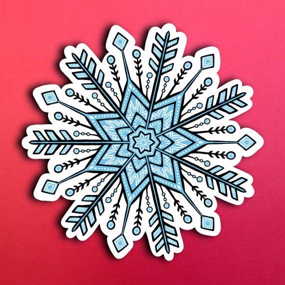 Snowflake Waterproof Sticker