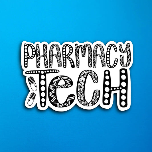 Pharmacy Tech Waterproof Sticker