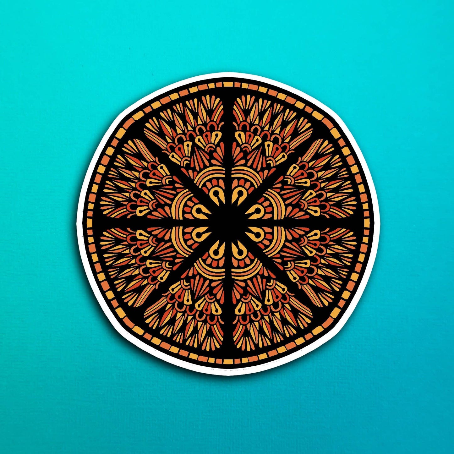 Orange Waterproof Sticker