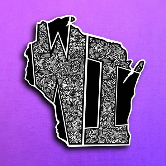 Wisconsin State Waterproof Sticker