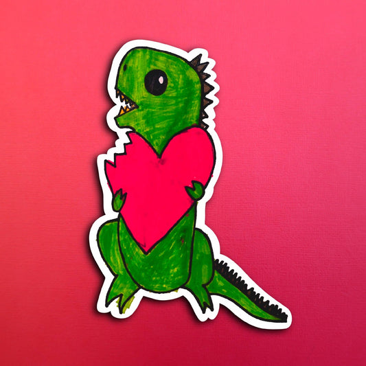 Eli's Dinosaur Love Waterproof Sticker