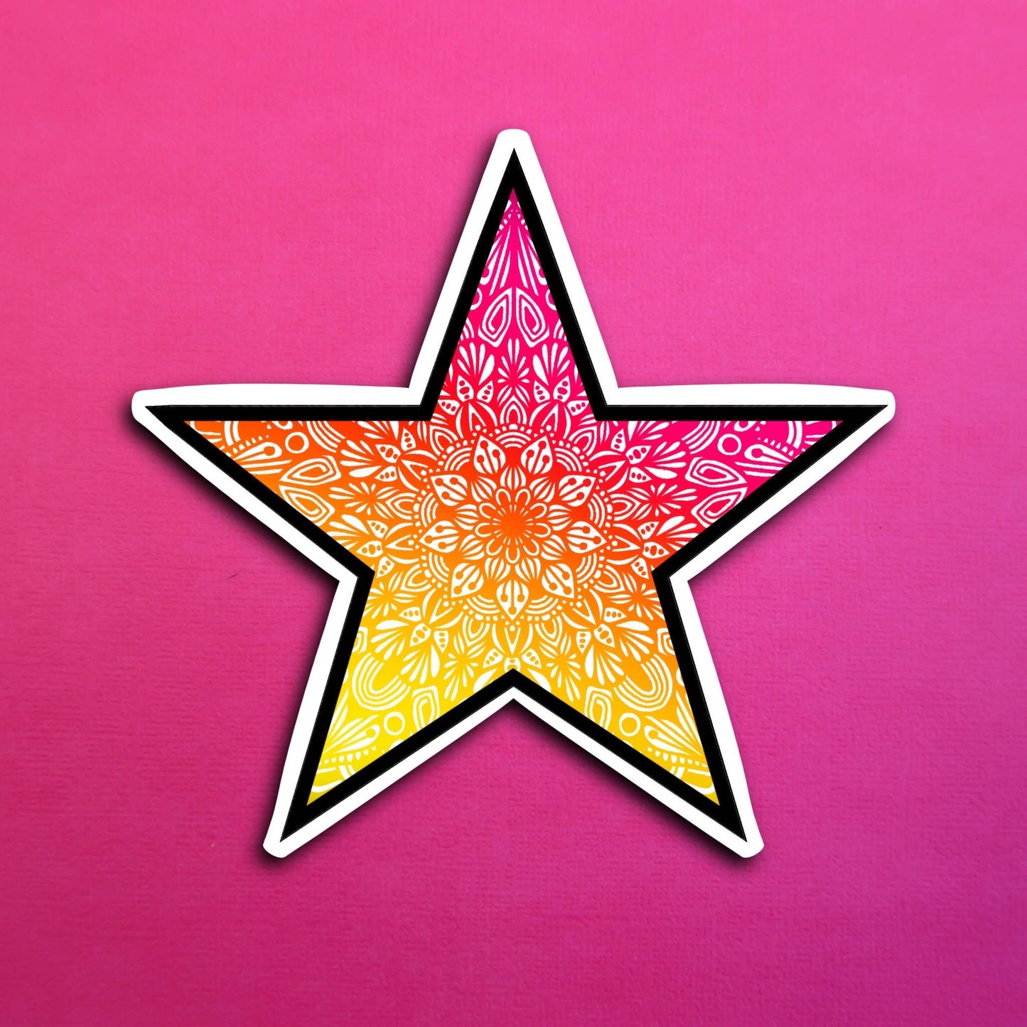 Colored Star Waterproof Sticker