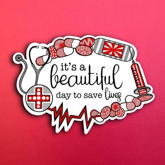 Save Lives Waterproof Sticker