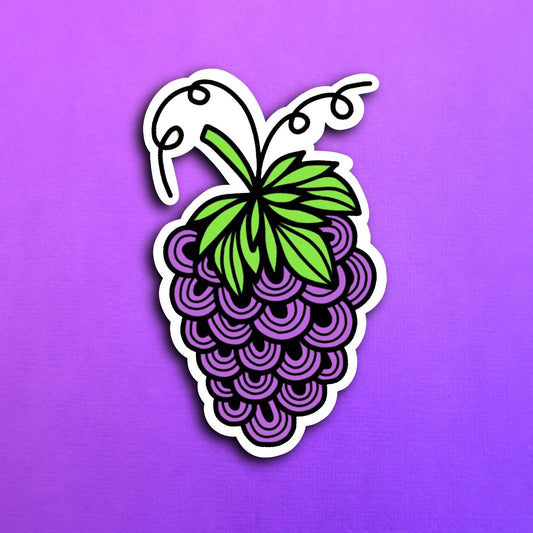 Grapes Waterproof Sticker