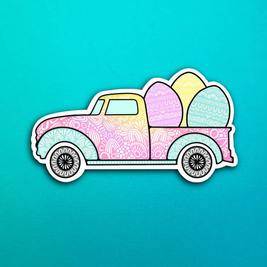 Egg Truck Waterproof Sticker