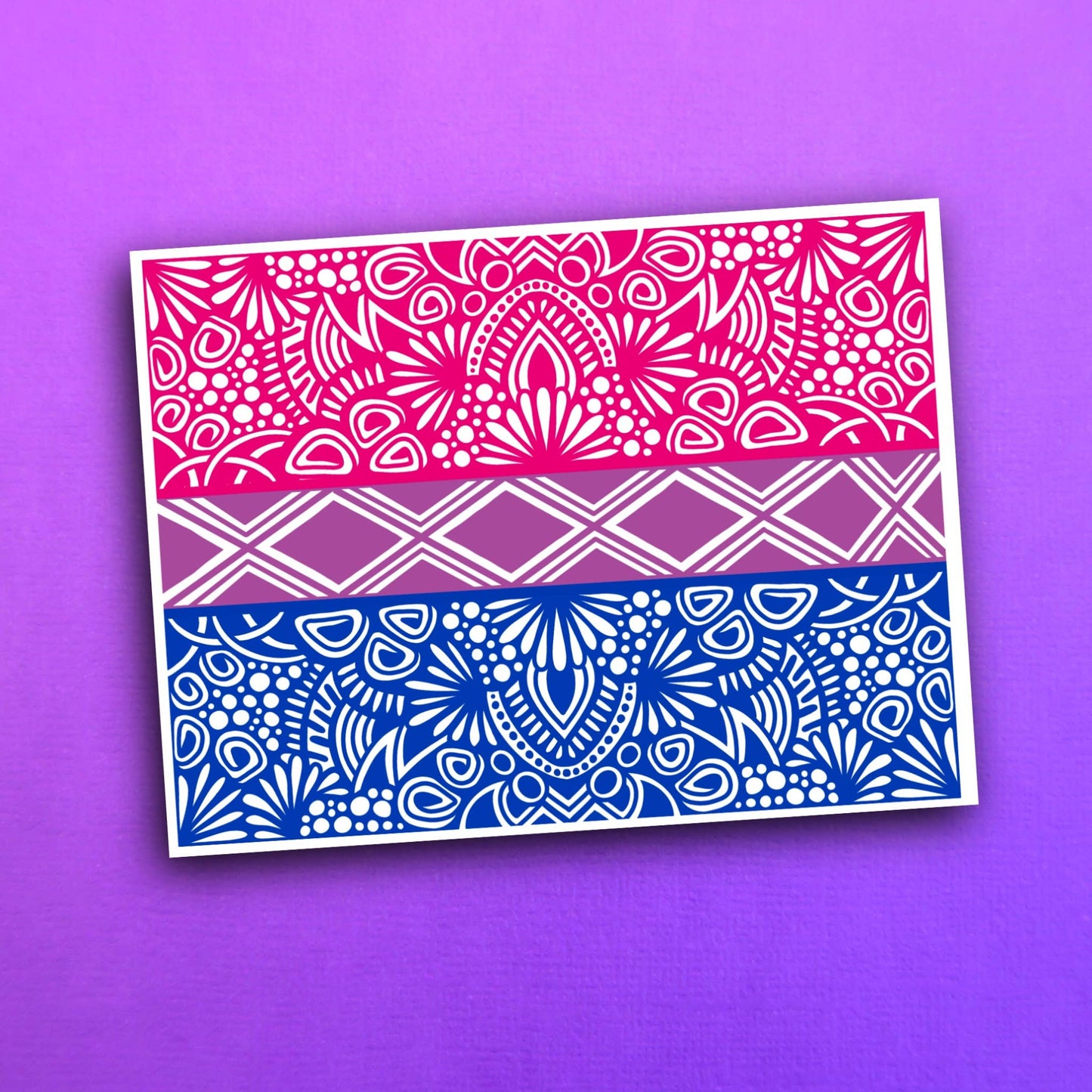 Bisexual Pride Flag Waterproof Sticker