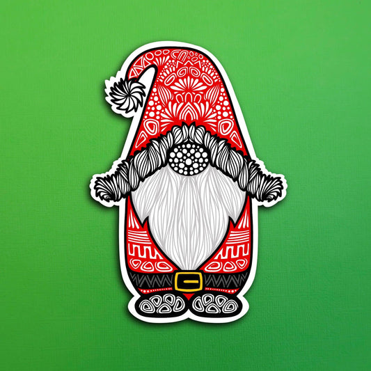 Santa Gnome Waterproof Sticker