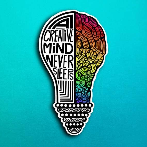 Creative Mind Waterproof Sticker – Zenspire Designs