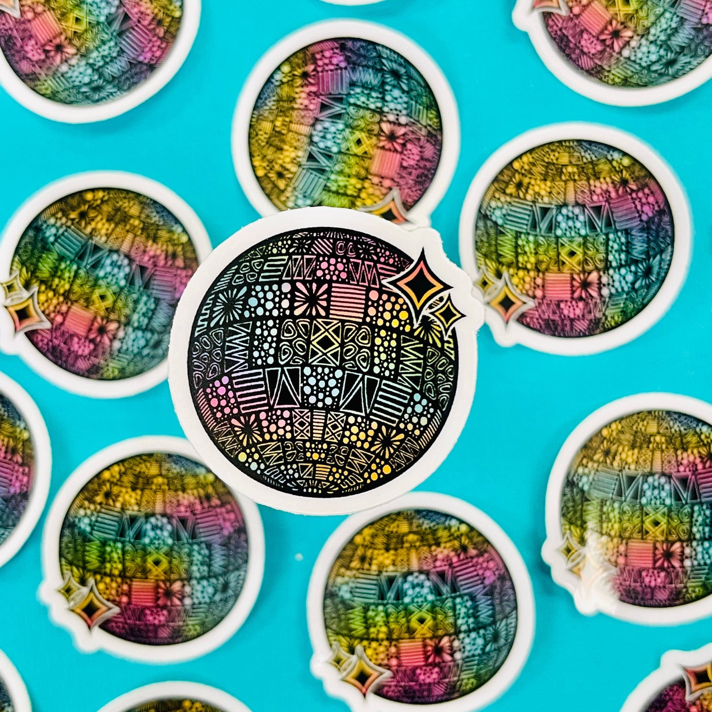 Mini Disco Ball Waterproof Sticker
