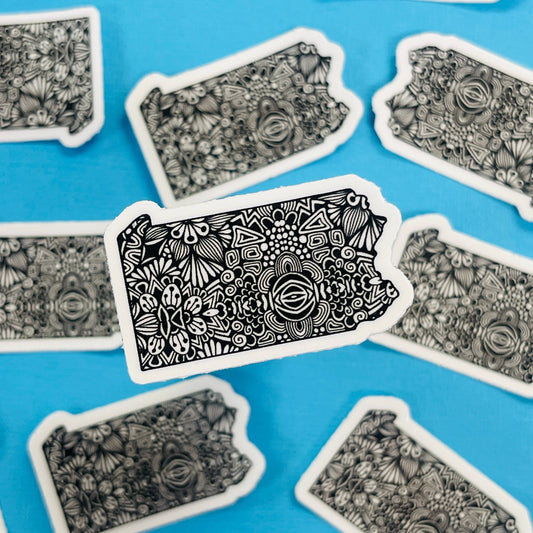 Mini PA Pittsburgh Waterproof Sticker