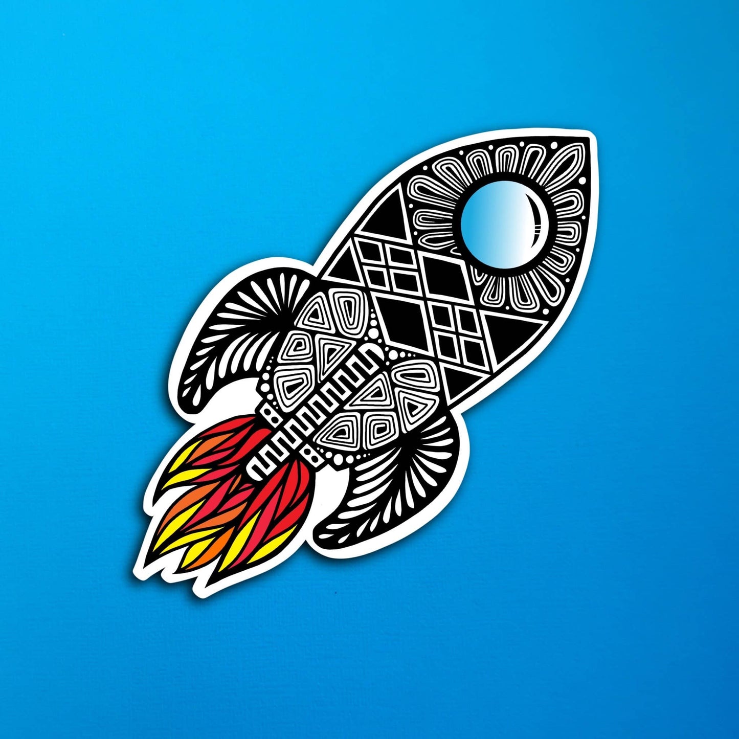 Rocket Waterproof Sticker
