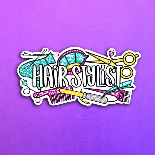 Hair Stylist Waterproof Sticker