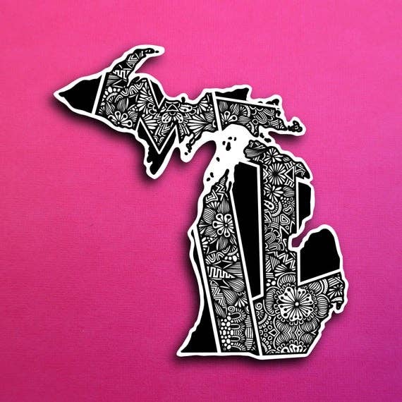 Michigan State Waterproof Sticker