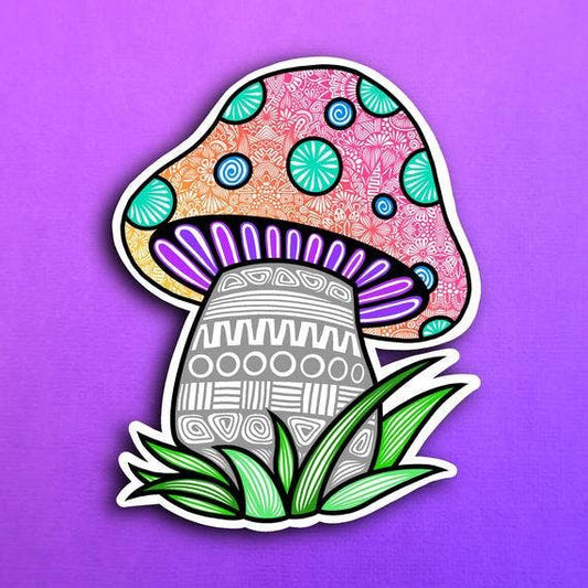 Mushroom Waterproof Sticker