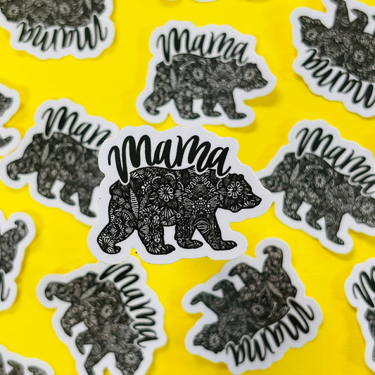 Mini Mama Bear Waterproof Sticker