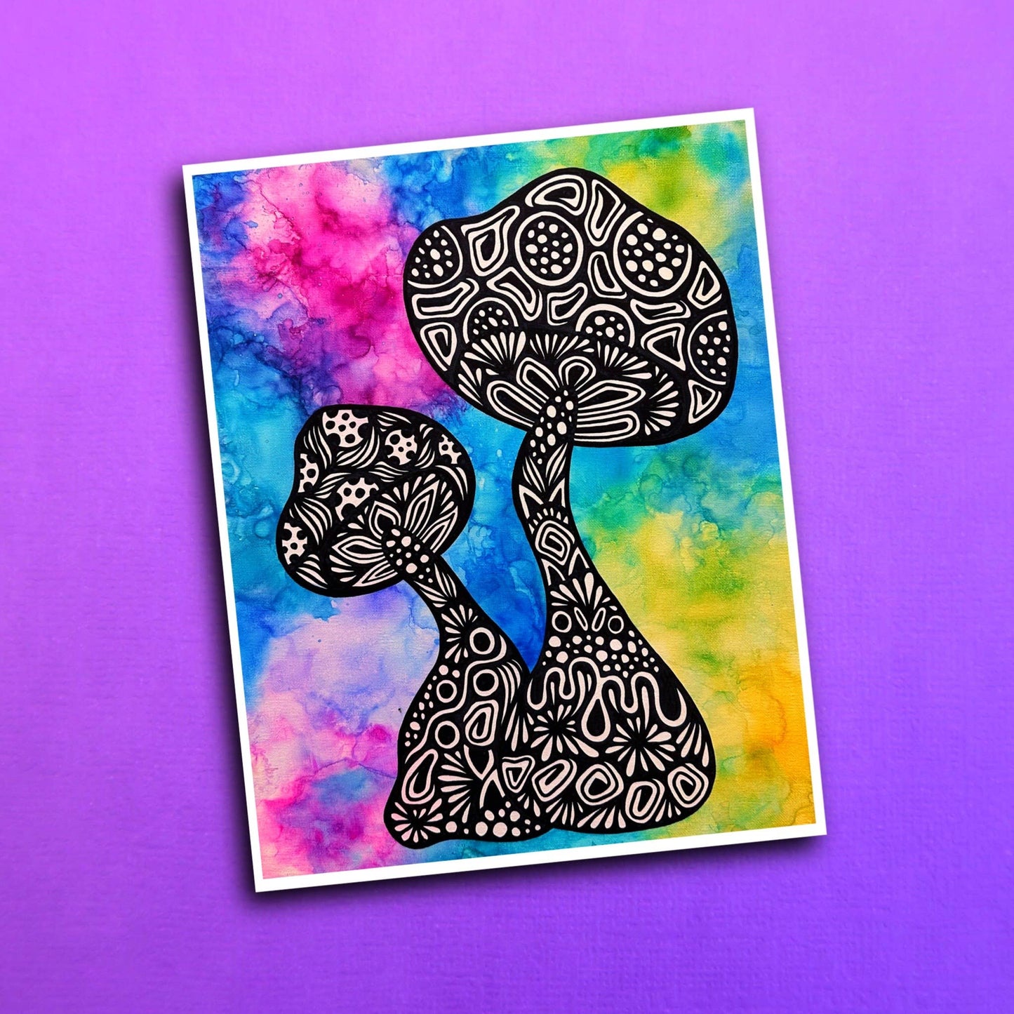 Ink Mushroom Waterproof Sticker