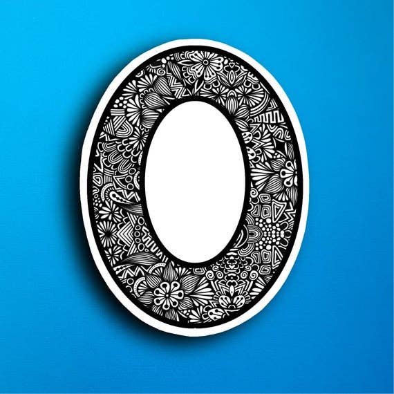 Small Block Letter O Waterproof Sticker