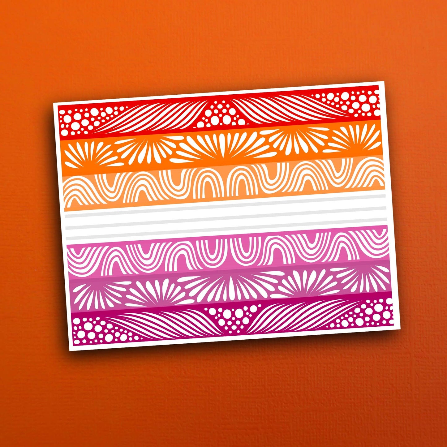 Lesbian Pride Flag Waterproof Sticker