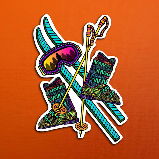 Ski Waterproof Sticker