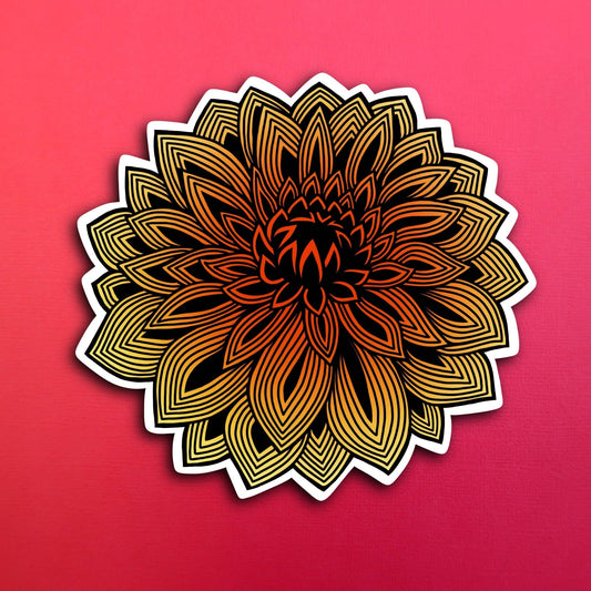 Dahlia Waterproof Sticker