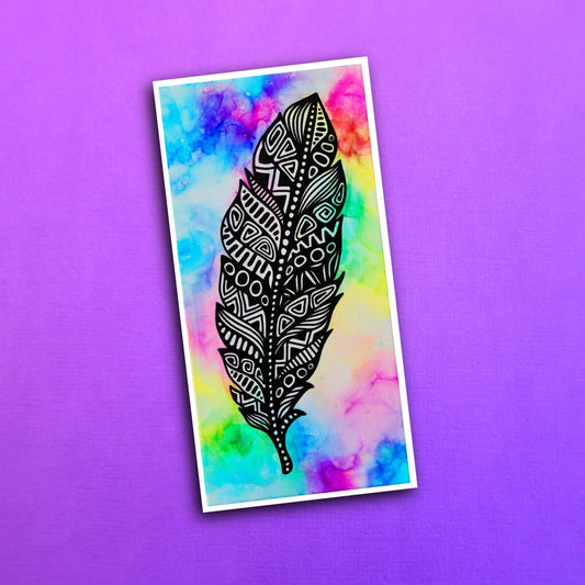 Ink Feather Waterproof Sticker