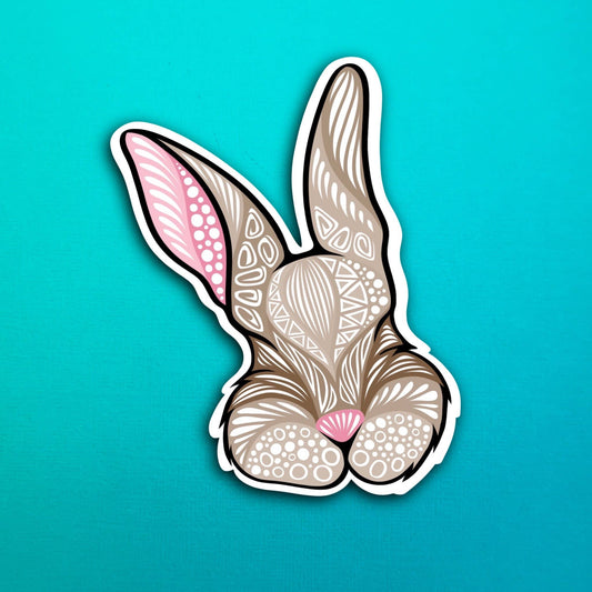 Brown Bunny Waterproof Sticker