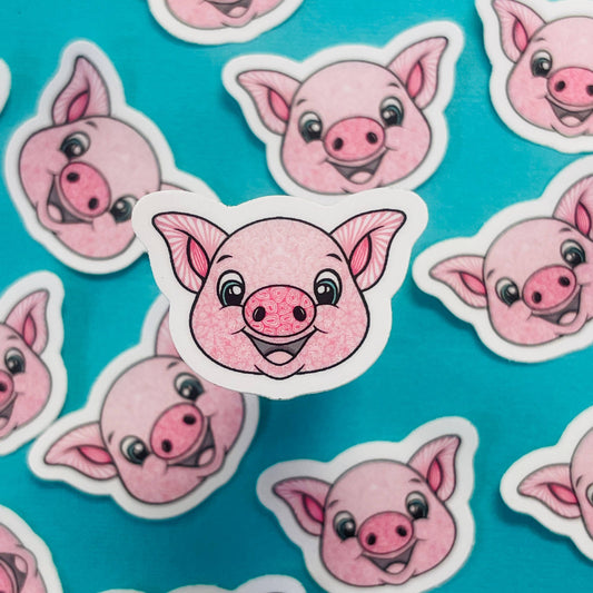 Mini Pig Waterproof Sticker