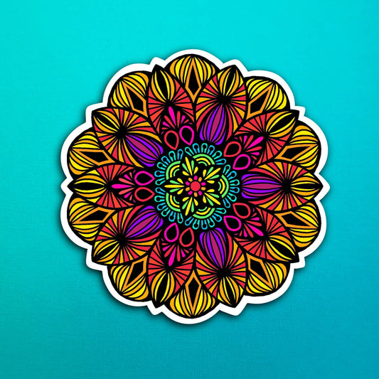 Colors of the Mandala Waterproof Sticker