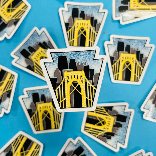 Mini Keystone Pittsburgh Waterproof Sticker