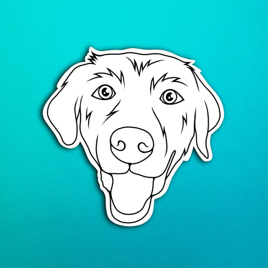 Ginny the Dog Simple Line Waterproof Sticker