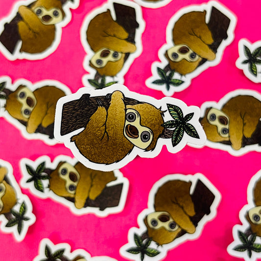 Mini Sloth Waterproof Sticker