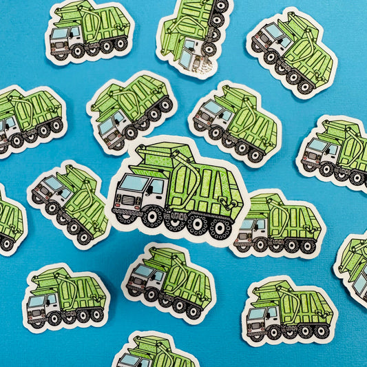 Mini Garbage Truck Waterproof Sticker