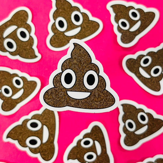 Mini Poop Waterproof Sticker