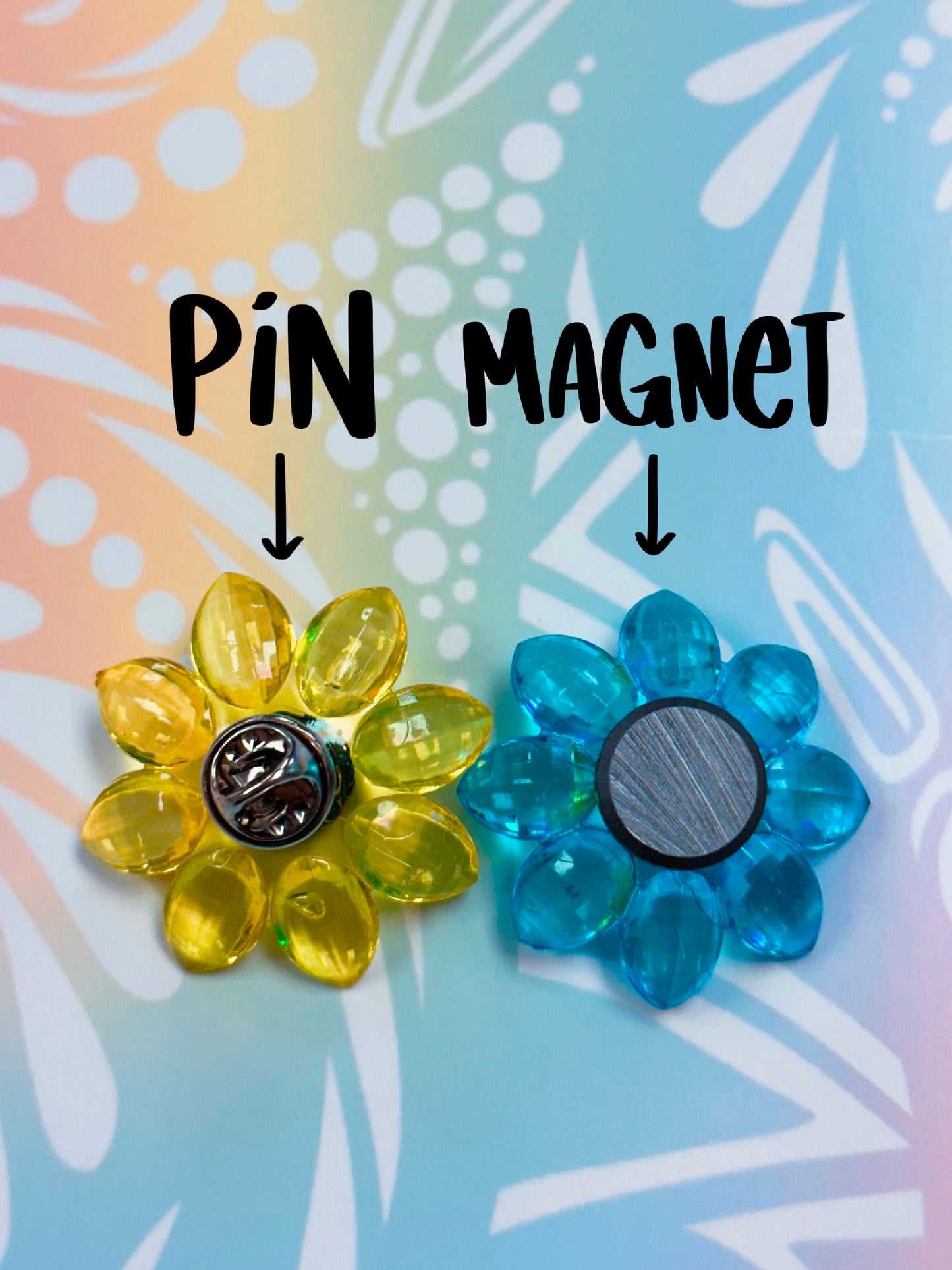 Mystery Beaded Flower Magnet or Pin!