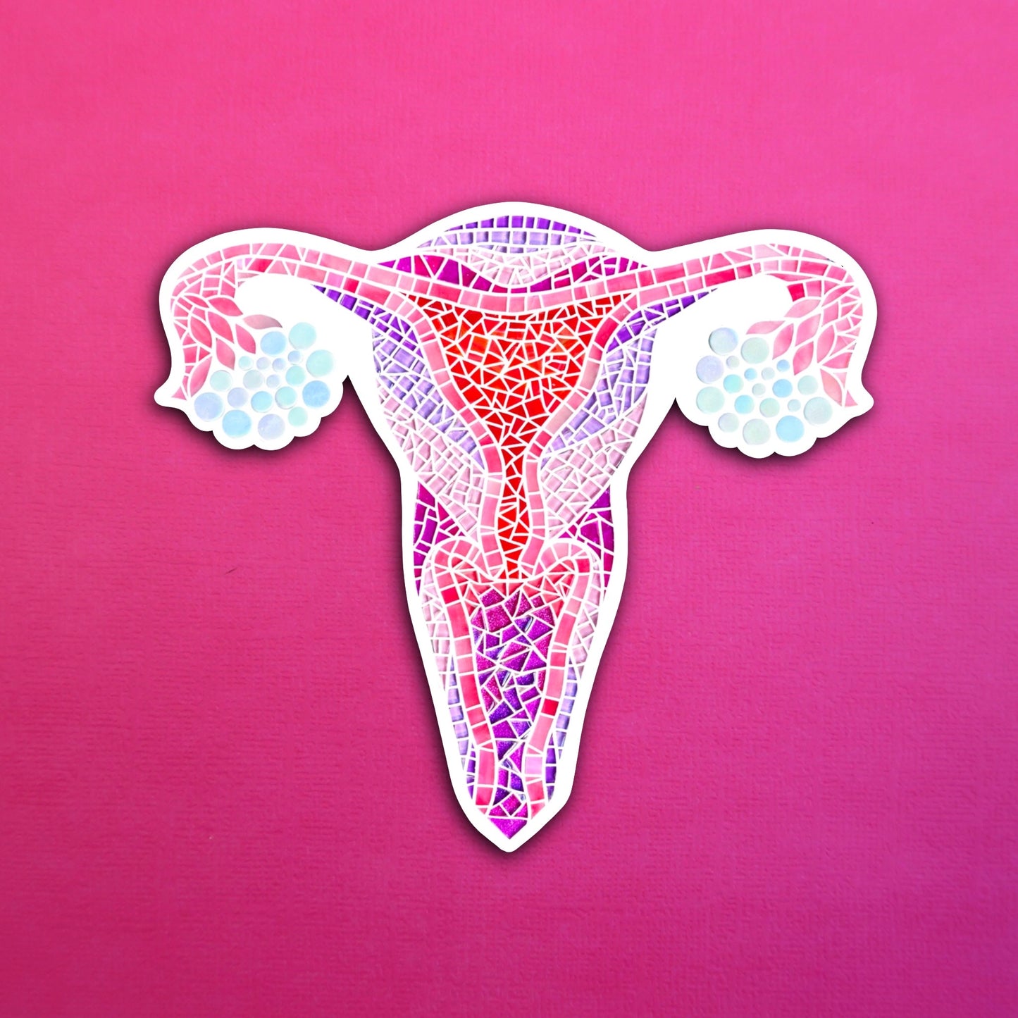 Mosaic Womb White Grout Waterproof Sticker