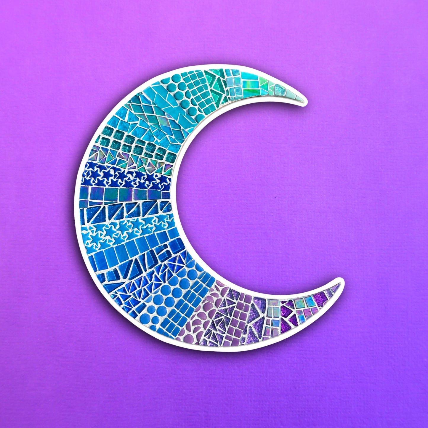 Moon Mosaic Waterproof Sticker