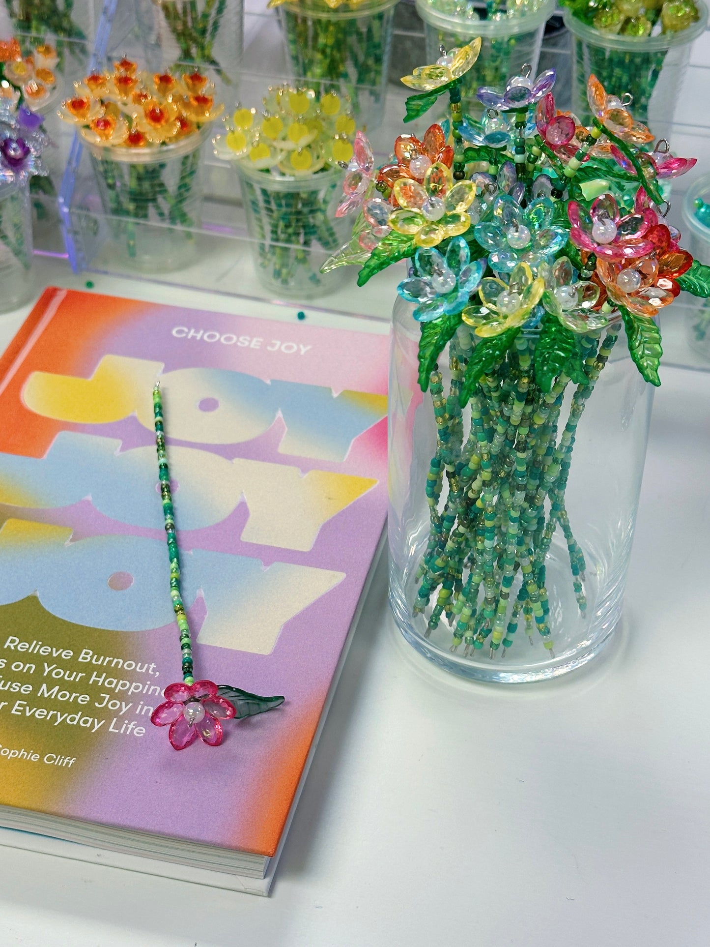 Mystery Beaded Flower Bookmark