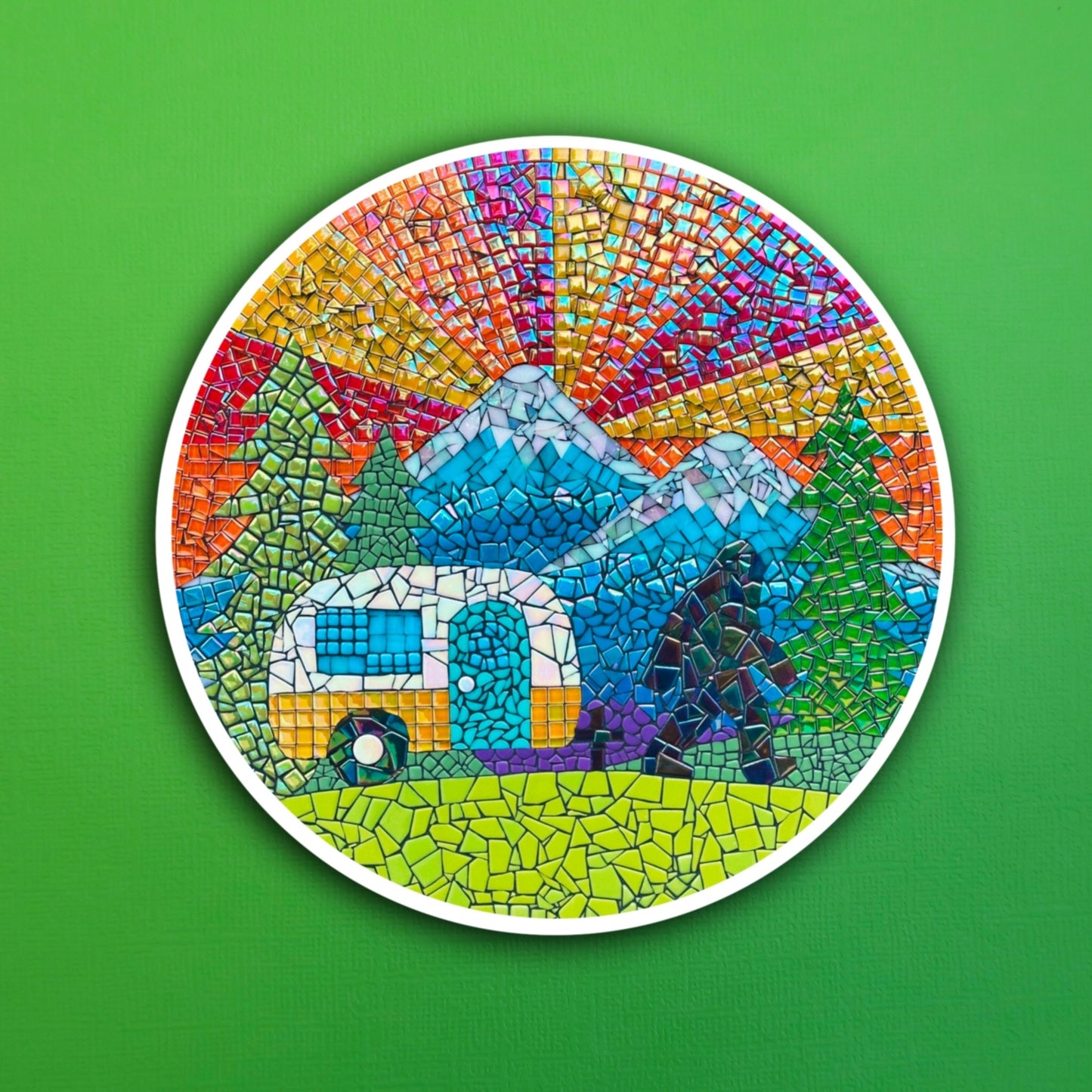 Camper Black Grout Mosaic Waterproof Sticker
